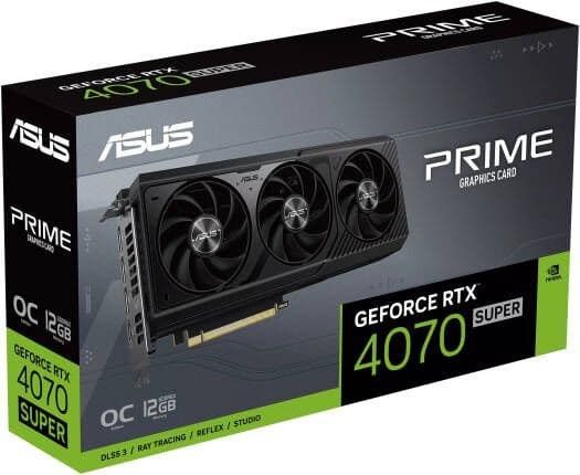 GPU ASUS PRIME RTX 4070 SUPER  3 FAN  OC 12 GB