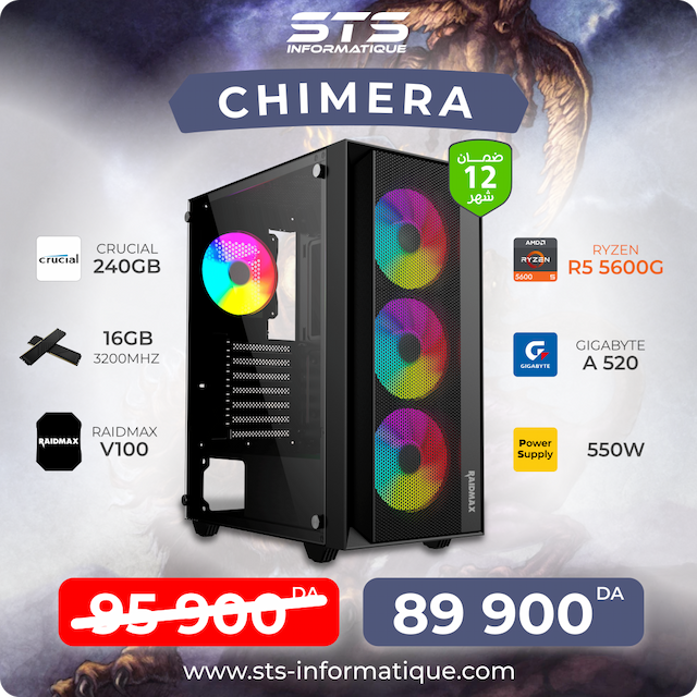 PC DE BUREAU RYZEN 5 5600GT / A520 ASUS / CORSAIR 16G 3200  /SSD 240 CRUCIAL /550W  /VECTOR V100