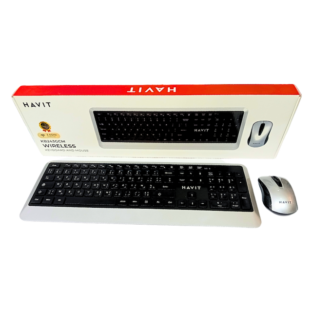 COMBO CLAVIER / SOURIS SANS FIL HAVIT KB243GCM